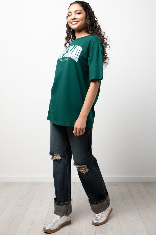 Oversized Graphic T-Shirt Green