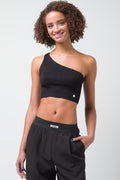 Seamless Asymmetrical Top Black