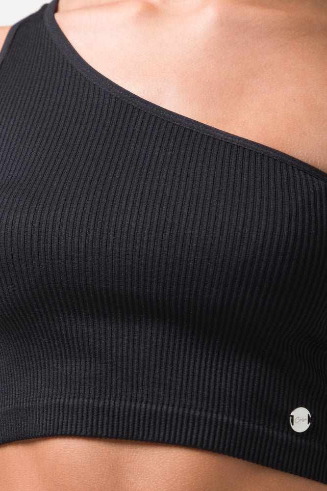 Seamless Asymmetrical Top Black (3)