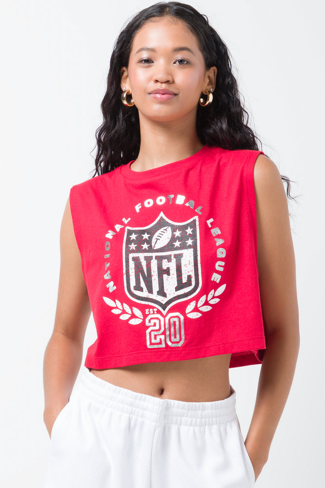 NFL Oversized Muscle T-Shirt Red