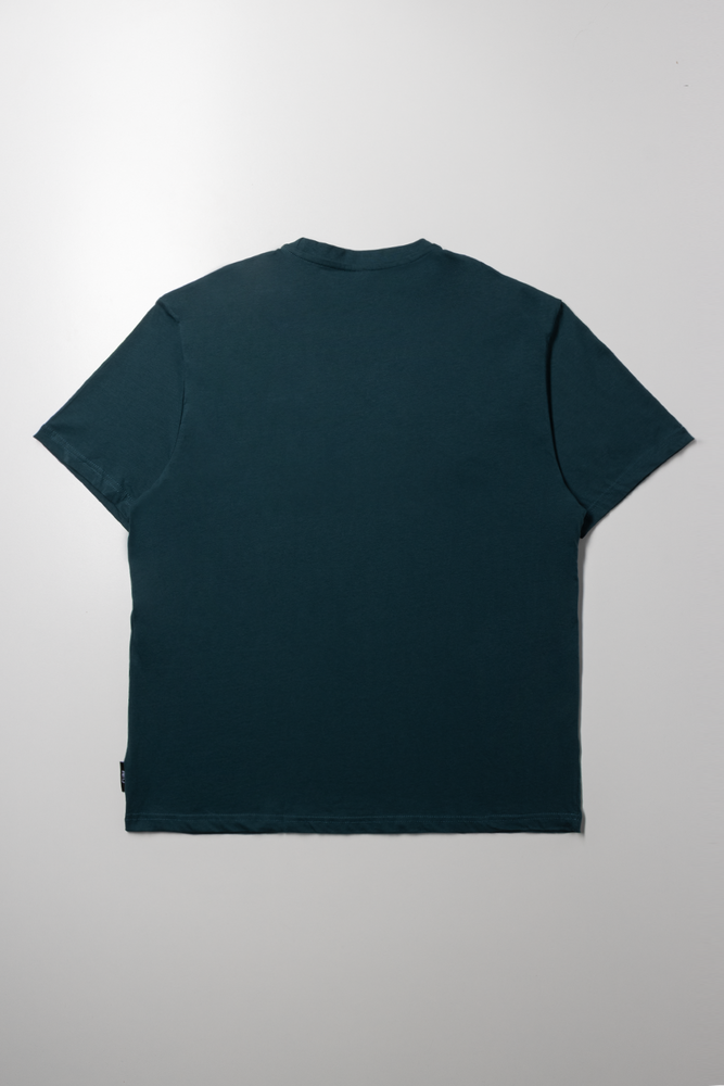 Flocked Print T-Shirt Green (2)