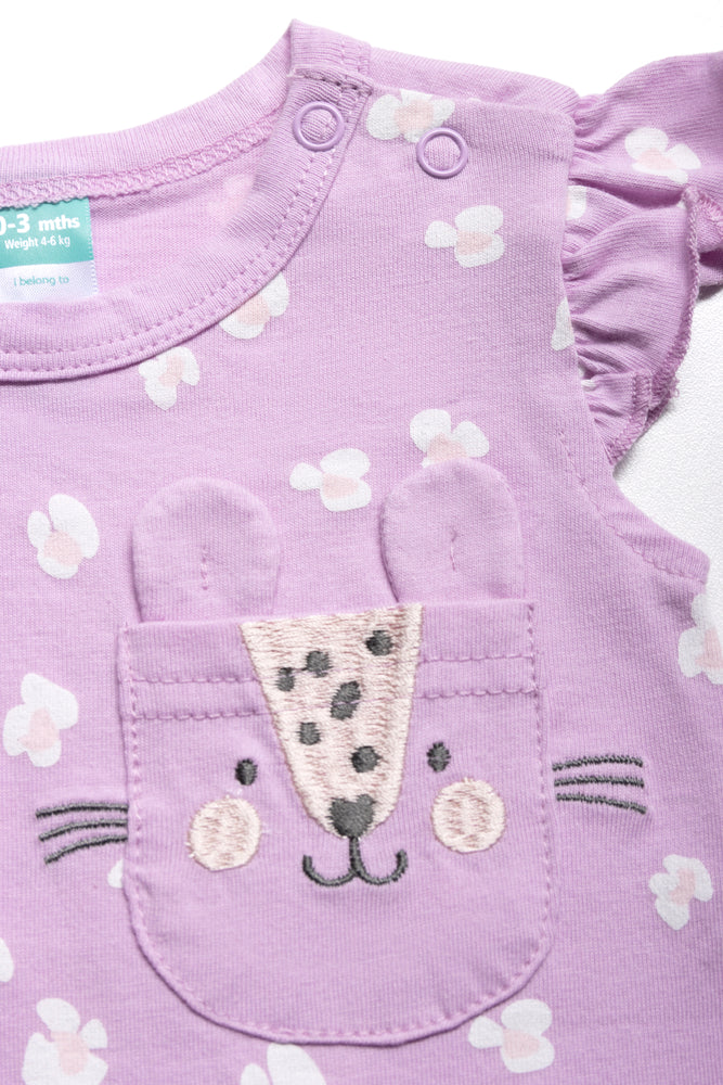 Pocket Romper Lilac