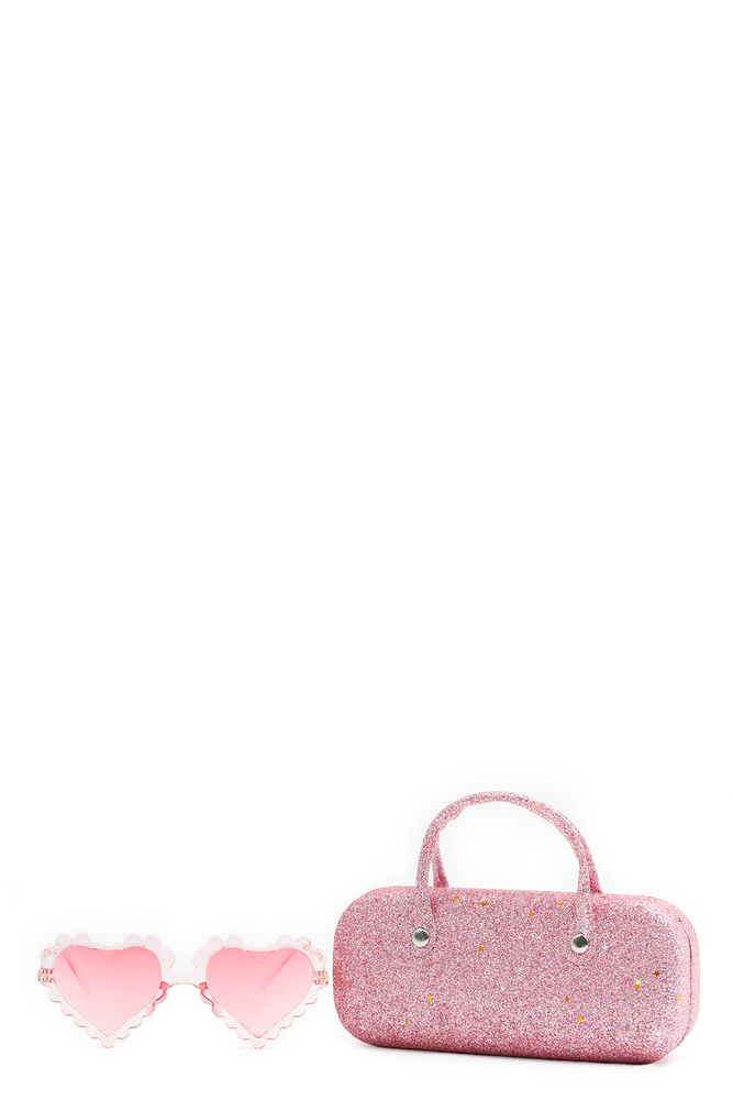 Sunglasses And Case Set Pink (1)
