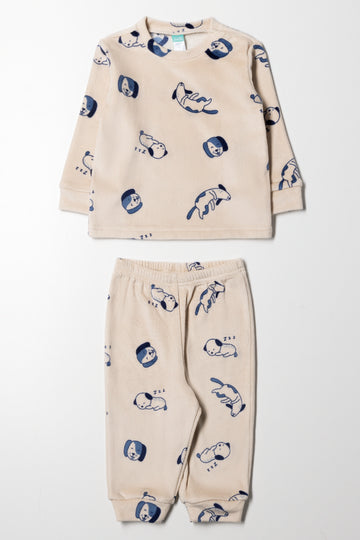Fleece Pyjamas Puppy Island Natural