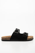 Double Band Buckle Sandal Black (1)