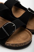 Double Band Buckle Sandal Black (2)