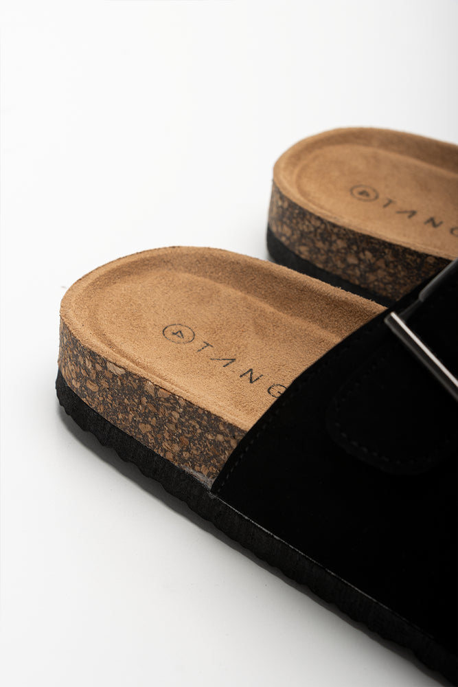 Double Band Buckle Sandal Black (3)