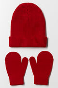 2 Piece Hat Set Red