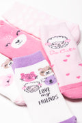 5 Pack Socks Pink (1)