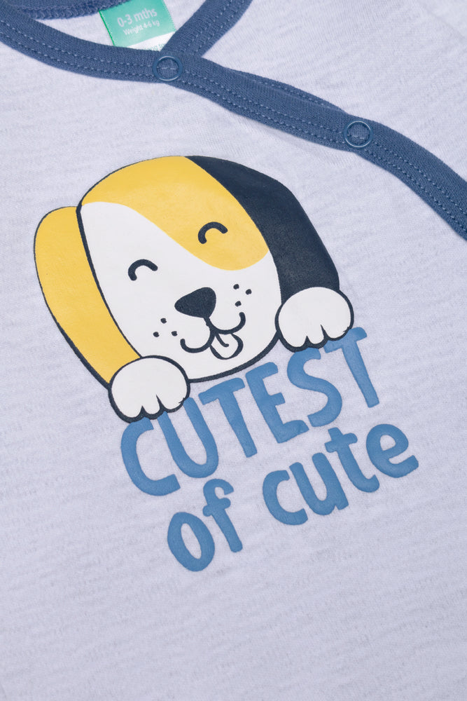 3 Pack Long Sleeve Bodyvests Blue