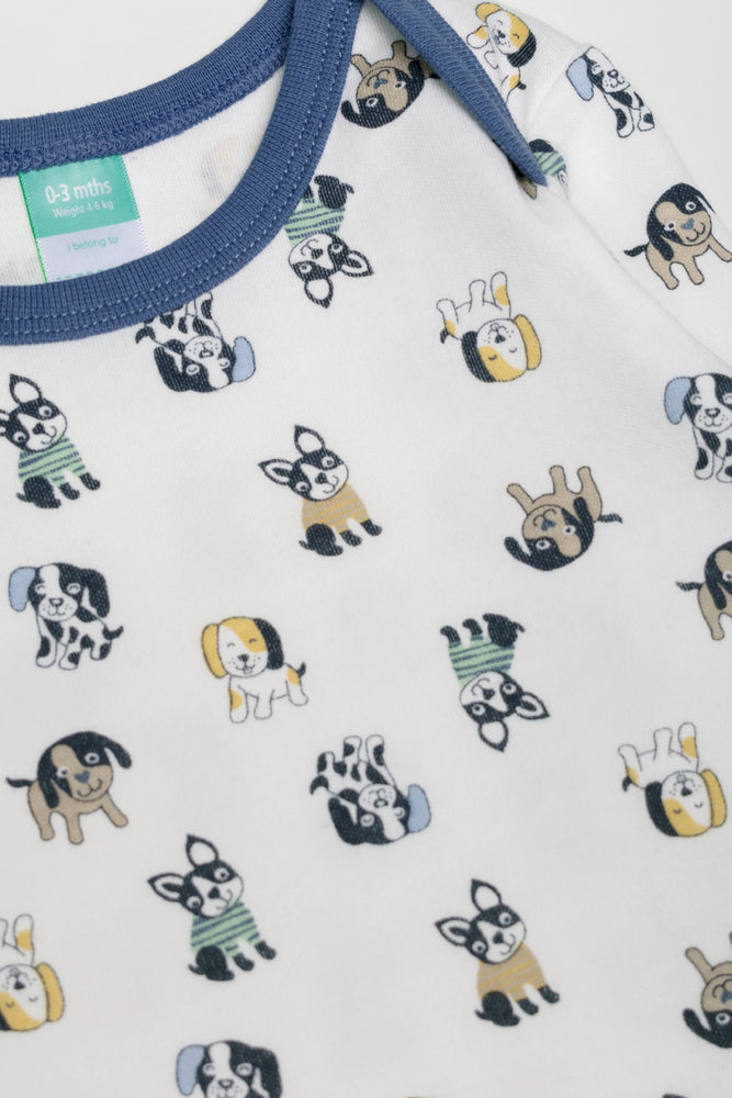 3 Pack Long Sleeve Bodyvests Blue (2)