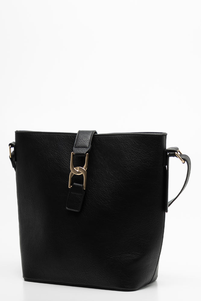 Belted Tote Bag Black (1)