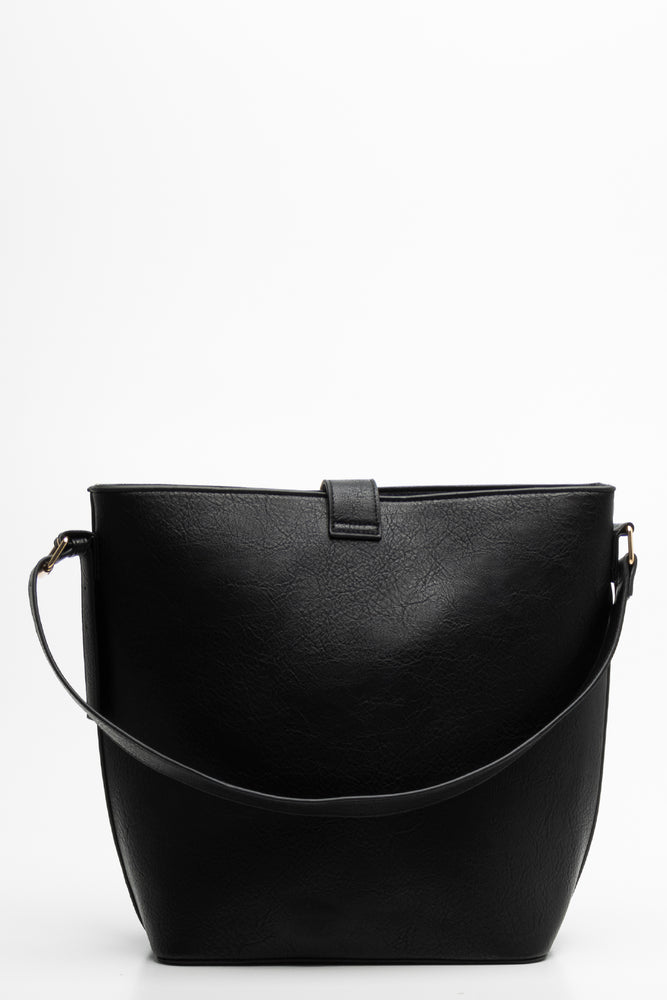 Belted Tote Bag Black (2)