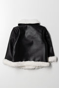 Sherpa Lined Biker Jacket Black (2)