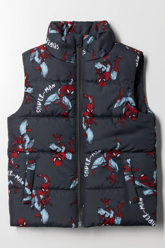 Spider-Man Sleeveless Jacket Black