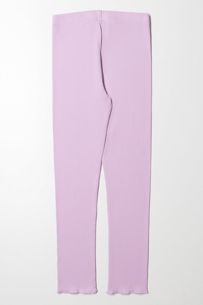 Rib Leggings Lilac (2)