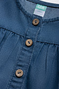 A-Line Button Through Dress Blue (1)