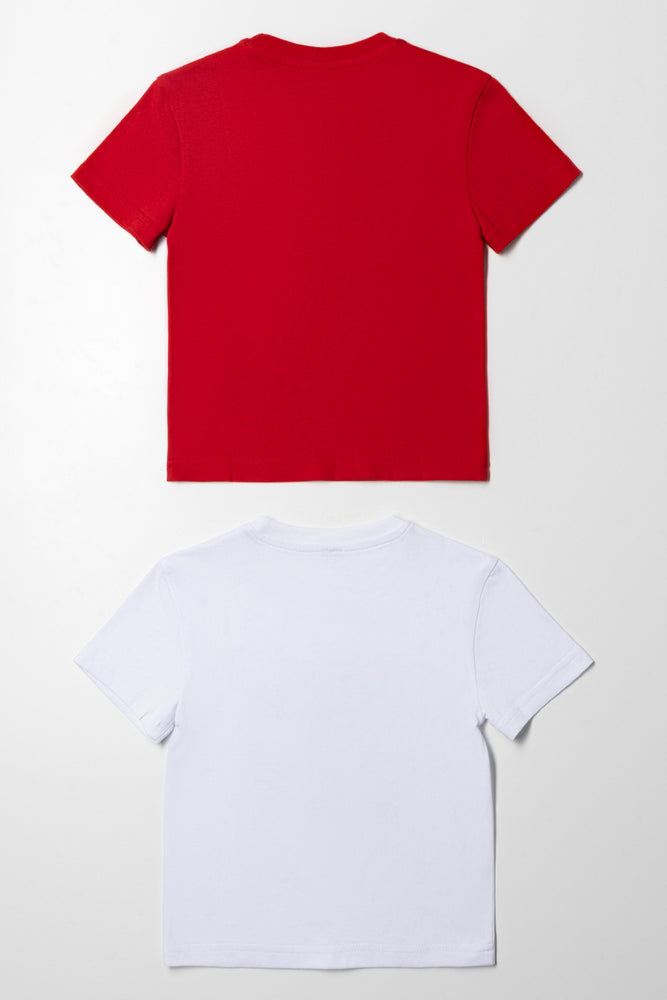 Red and white t shirt best sale