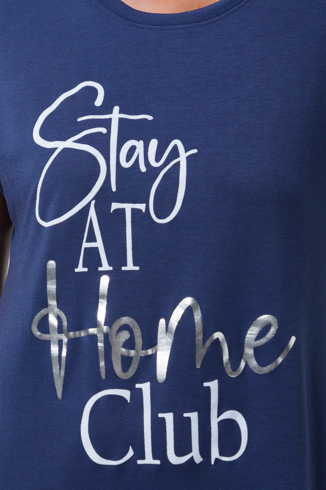 2 Pack Stay At Home Club Sleepshirts Navy (3)