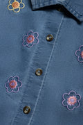 Flower Denim Shirt Blue (1)