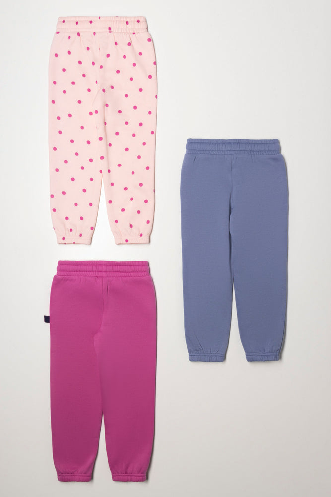 3 Pack Trackpants Blue, Pink And Purple (2)
