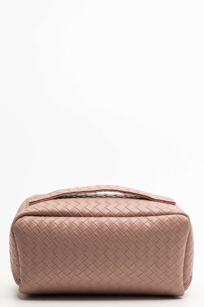 Plaited Toiletry Bag Light Pink (2)