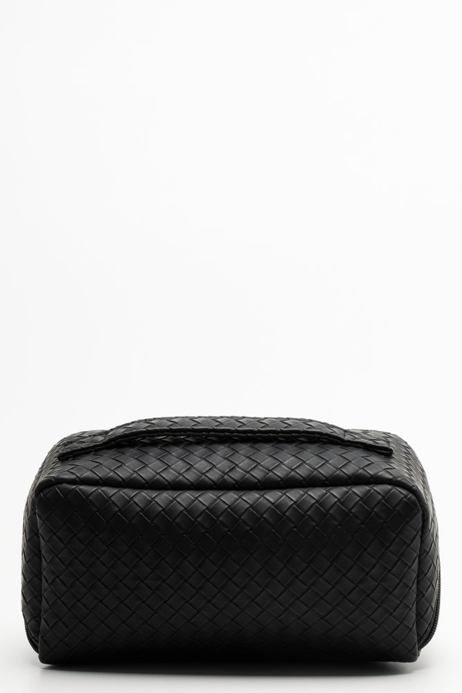 Plaited Toiletry Bag Black (2)