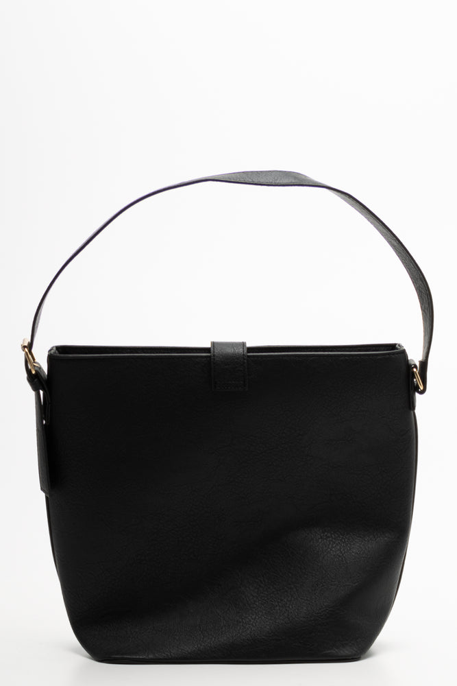 Belted Tote Bag Black (2)