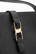 Belted Tote Bag Black (3)