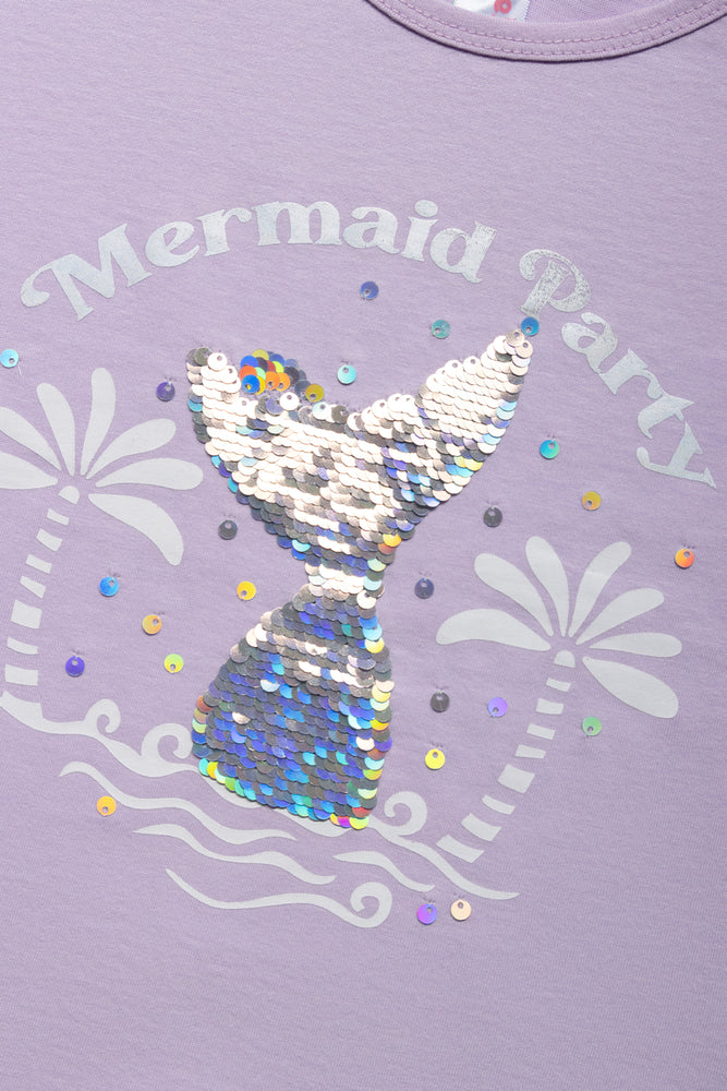 Mermaid Sequin Top Lilac
