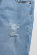 Ripped Denim Short Blue (2)
