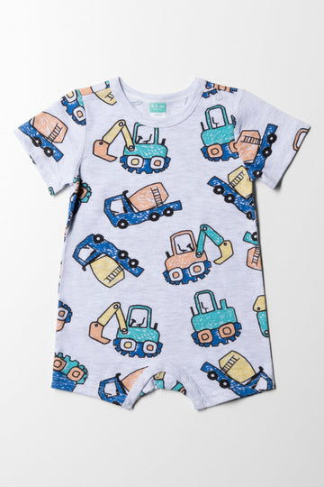 Truck Romper Grey