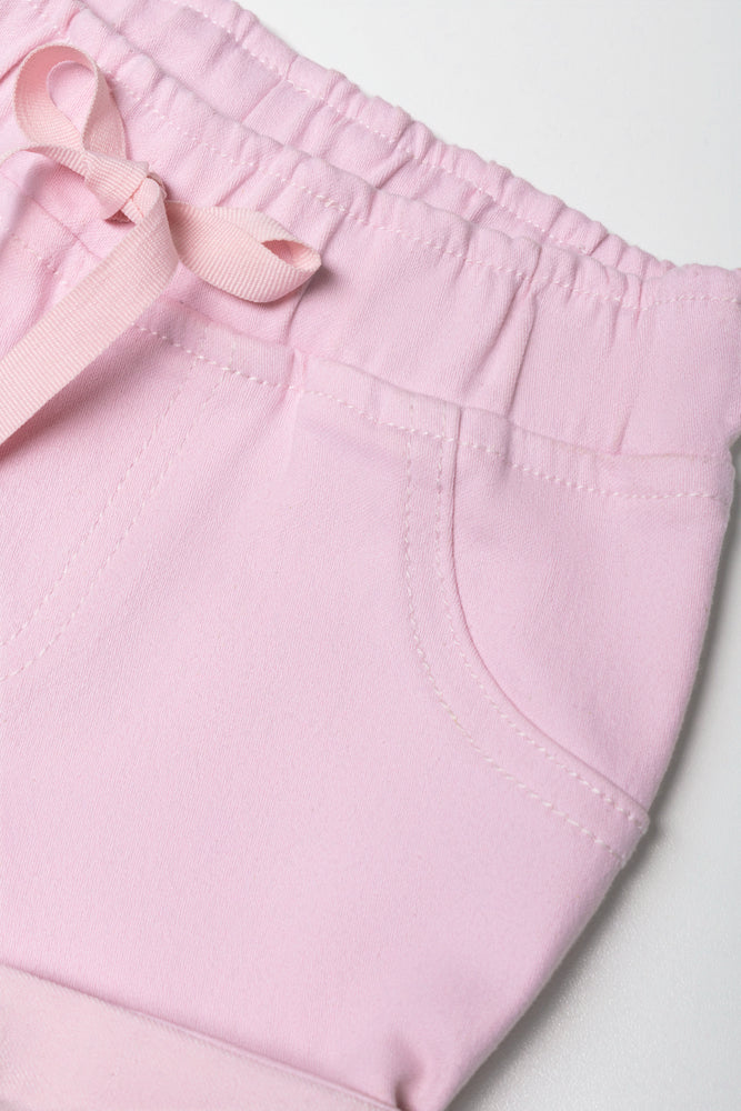 Denim Short Light Pink