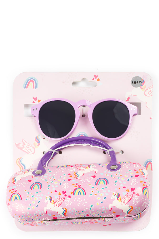 Sunglasses And Case Set Lilac (2)