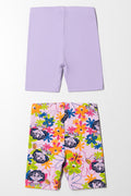 2 Pack Encanro Cycling Shorts Lilac (2)