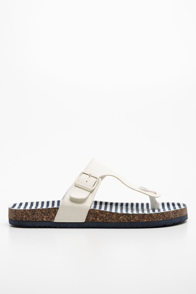 Thong Cork Sandal White (1)