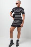 Short Sleeve Bodycon Dress Black