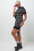Short Sleeve Bodycon Dress Black (1)