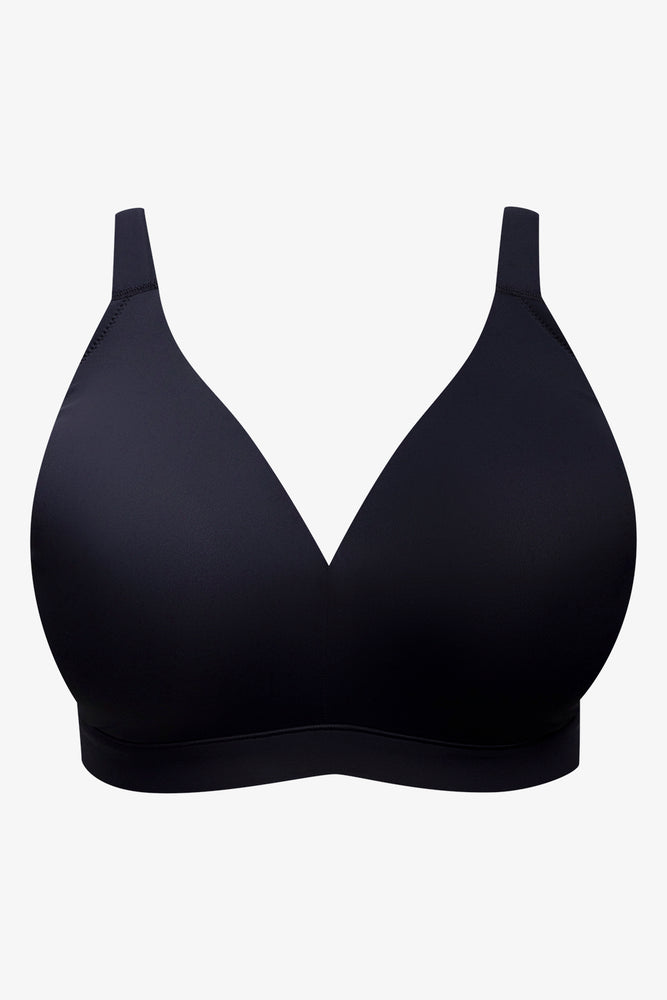 2 Pack Smooth Padded Wirefree Bras Black And Natural (1)
