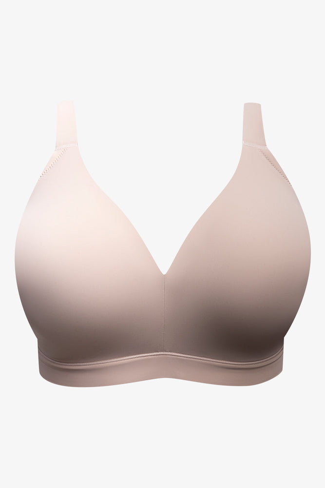 2 Pack Smooth Padded Wirefree Bras Black And Natural (2)