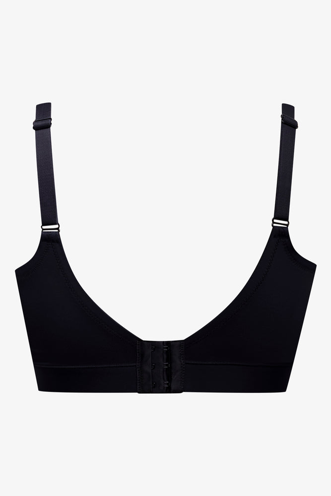 2 Pack Smooth Padded Wirefree Bras Black And Natural (3)