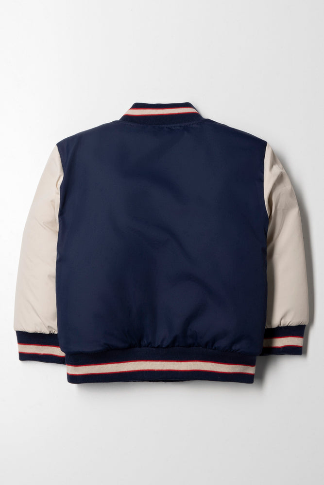 Baseball Bomber Jacket Navy And Cream (3)