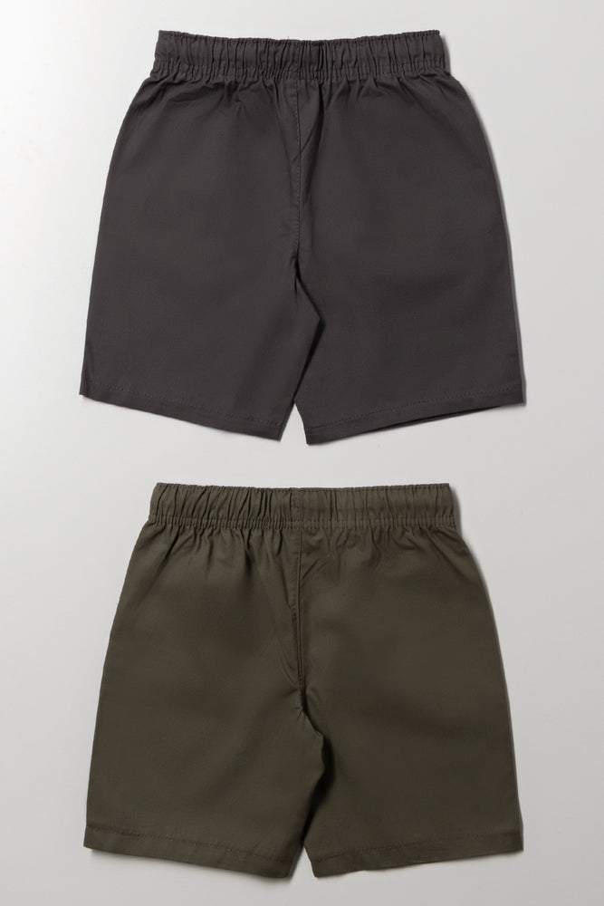 2 Pack Shorts Grey & Fatigue (2)