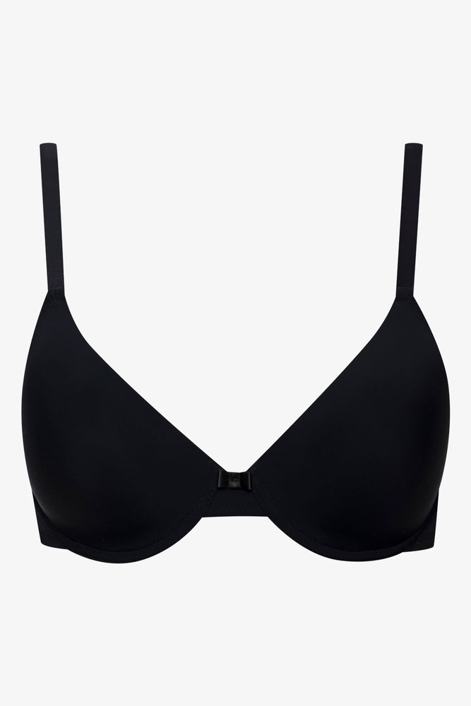 2 Pack Smooth T-Shirt Bras Black And Natural (2)