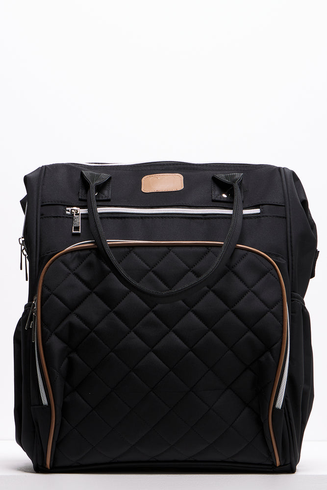Upper Handle Backpack Nappy Bag Black