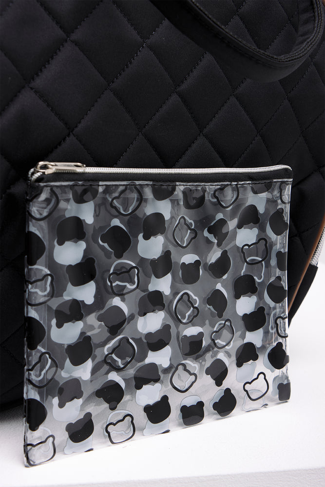 Upper Handle Backpack Nappy Bag Black (4)