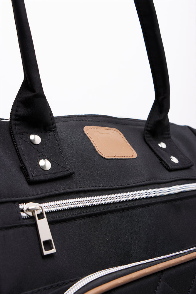Upper Handle Backpack Nappy Bag Black (5)