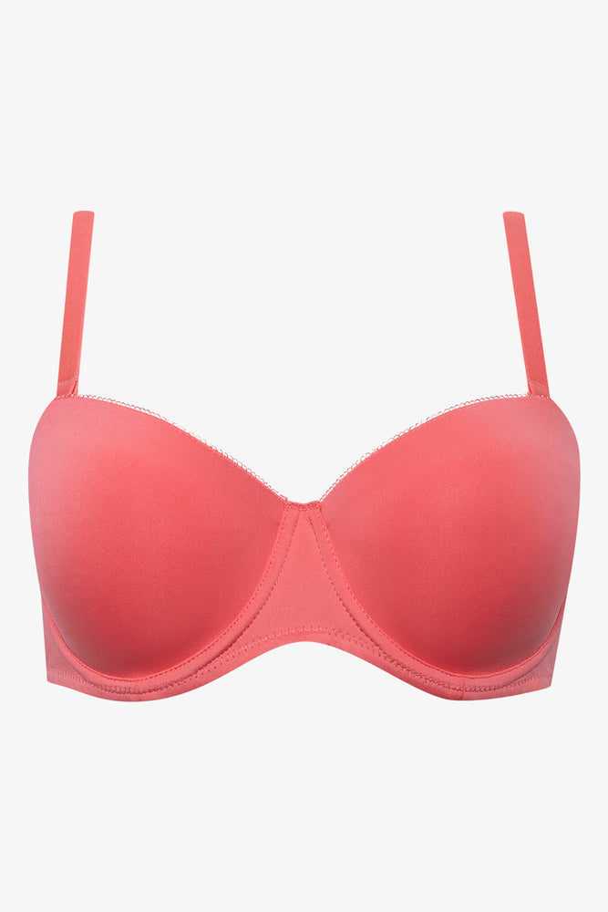 2 Pack Smooth Multiway Bras Coral And Grey