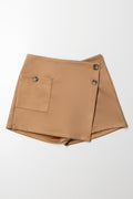 Suede Skort Light Brown