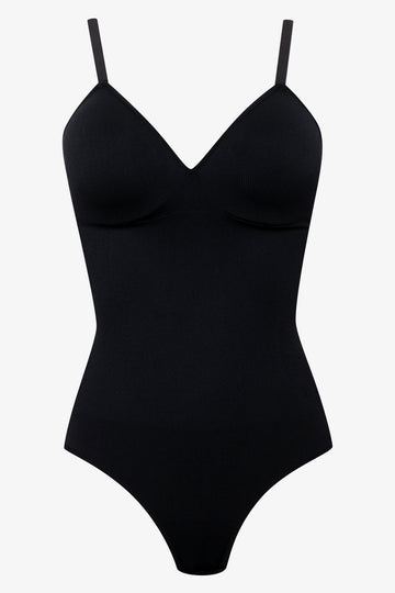 Shapewear Moulded Thong Bodysuit Black